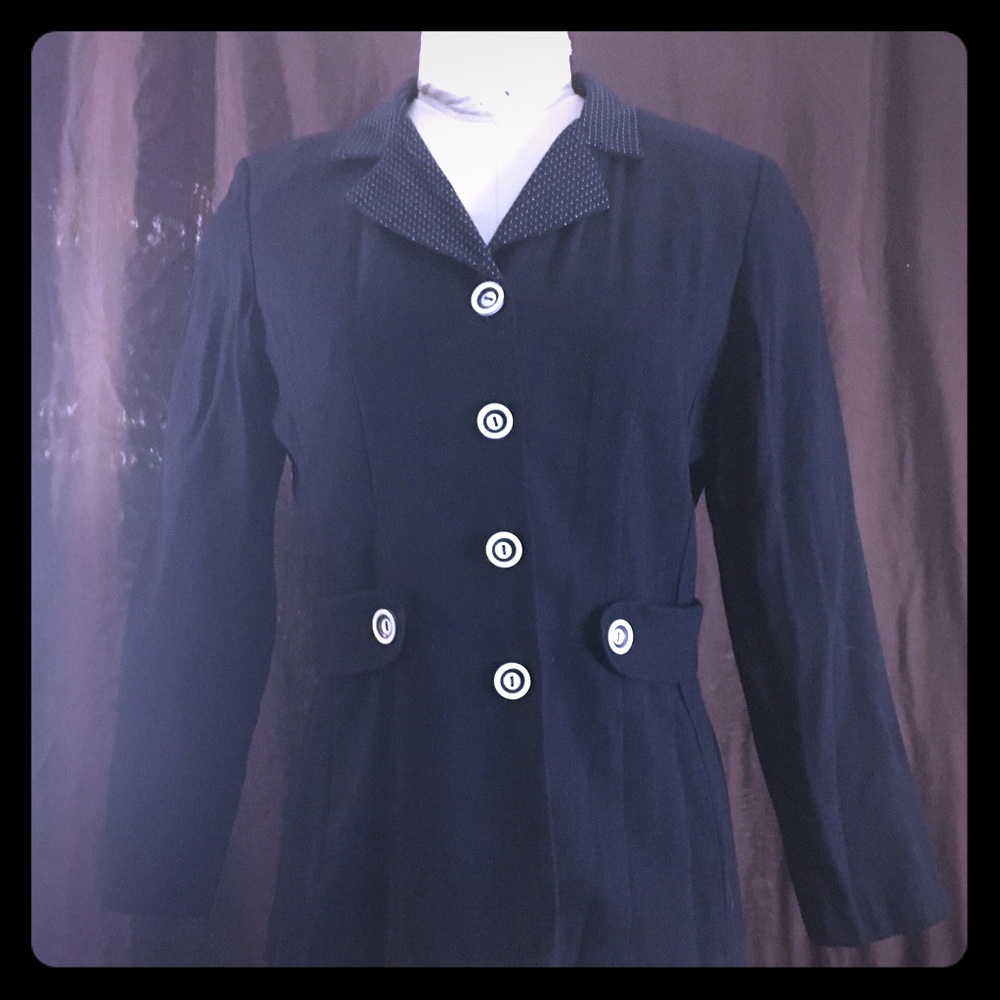 Black blazer style women’s coat